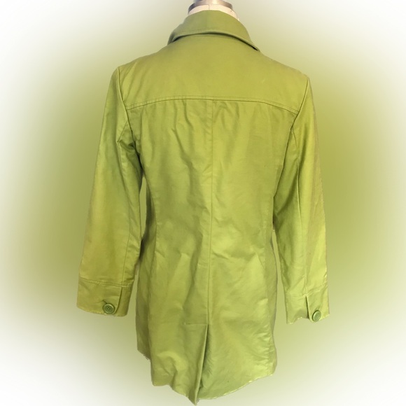 Massimo Coat Double Button Chartreuse Green Size Medium - Picture 12 of 12